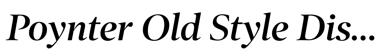 Poynter Old Style Display Semi Bold Italic